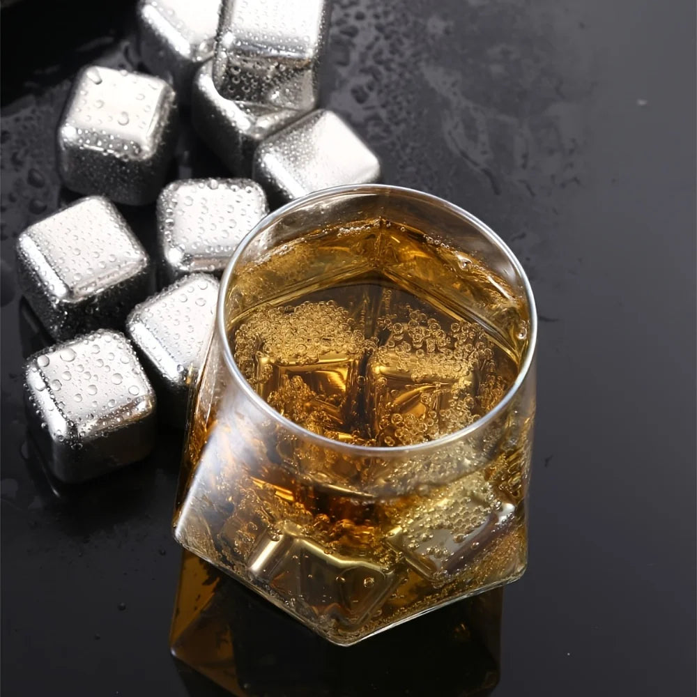 Whisky-Kühlsteine aus Edelstahl