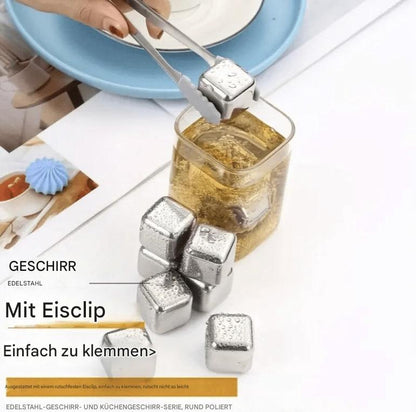Whisky-Kühlsteine aus Edelstahl